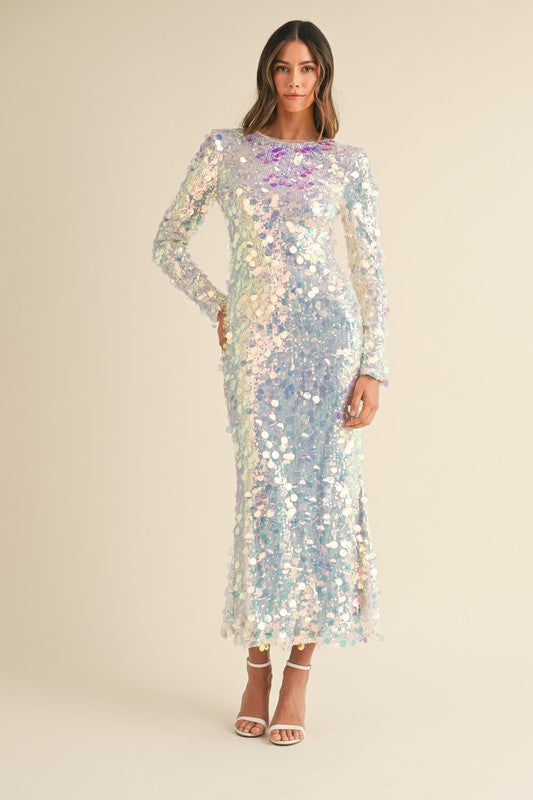 Adella Sequin Midi Dress