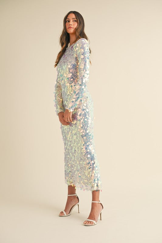 Adella Sequin Midi Dress