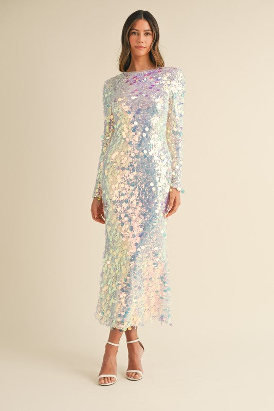 Adella Sequin Midi Dress