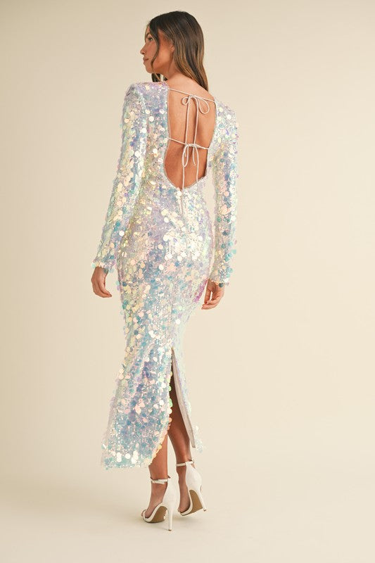 Adella Sequin Midi Dress