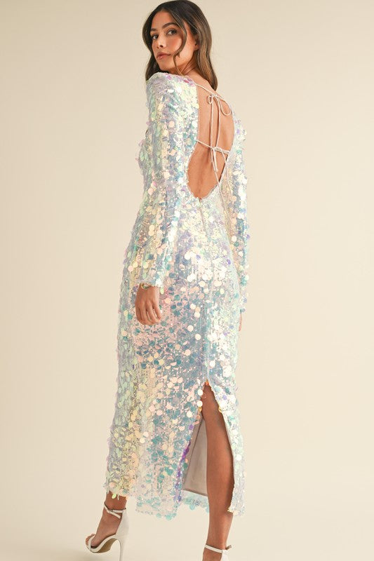 Adella Sequin Midi Dress