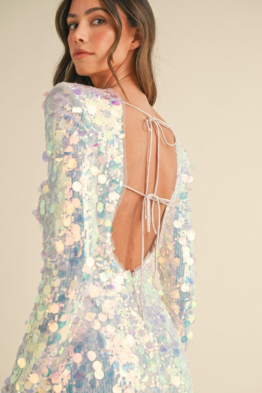 Adella Sequin Midi Dress