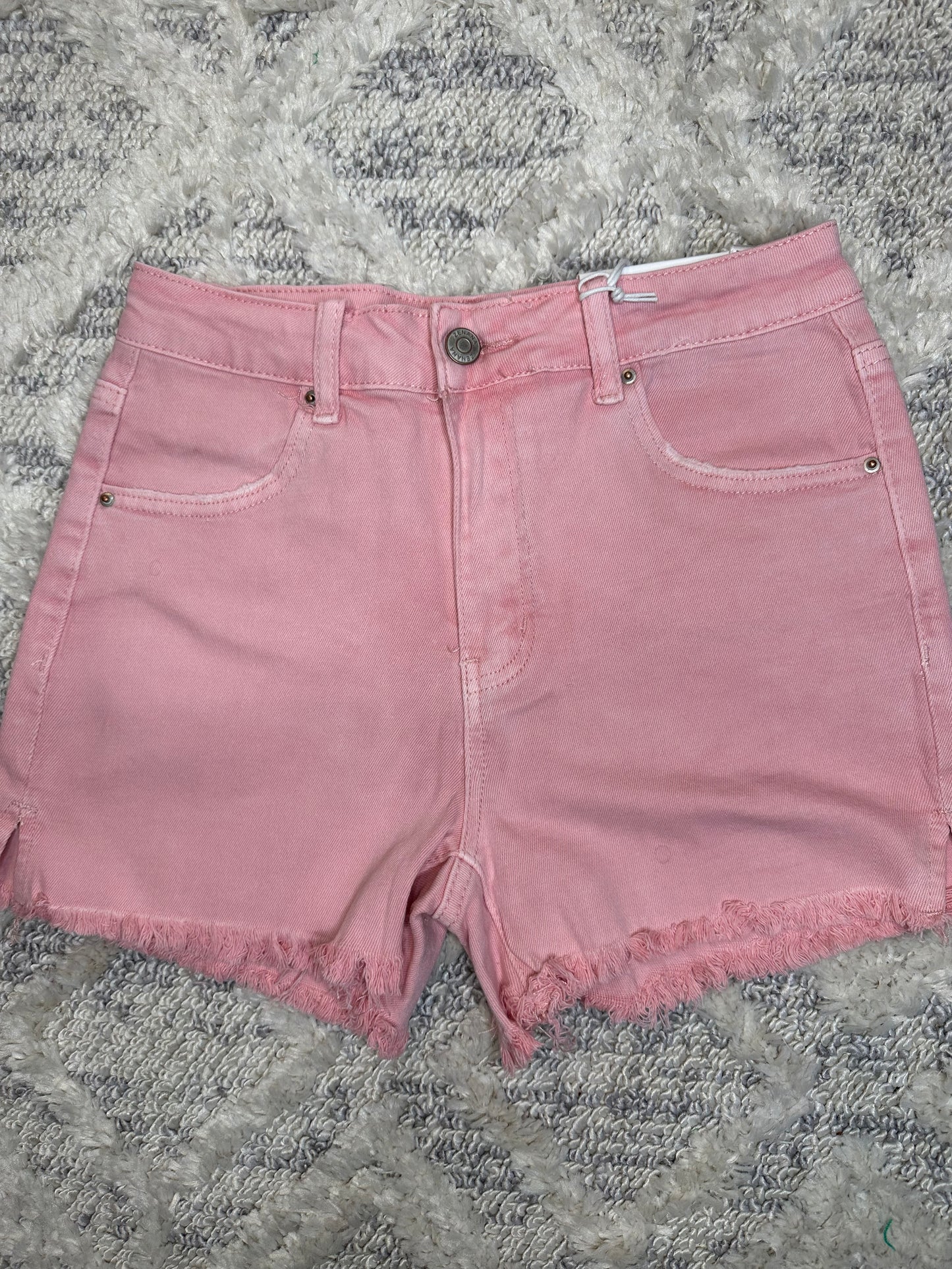 Joplin Acid Washed Shorts- PINK