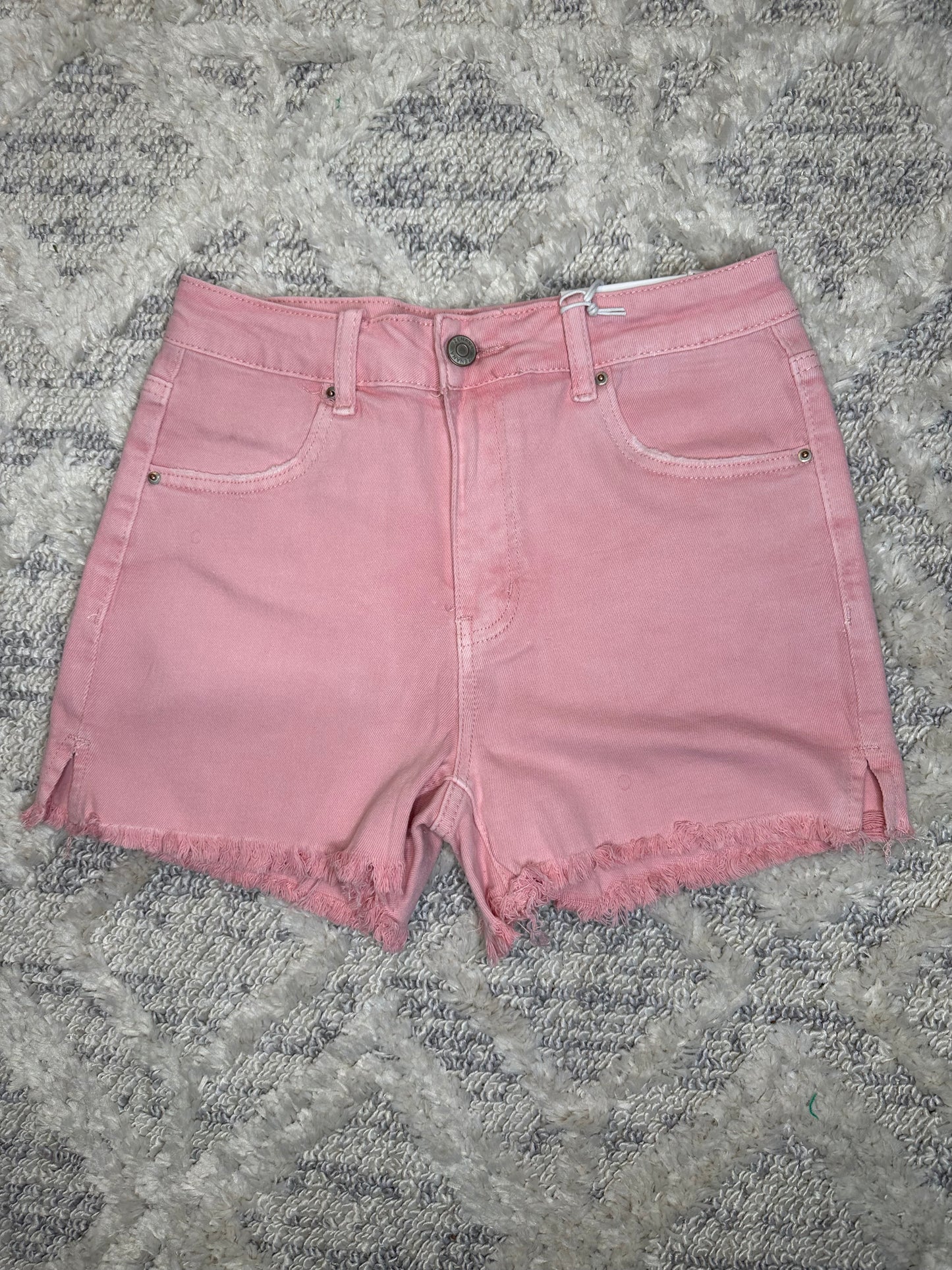 Joplin Acid Washed Shorts- PINK