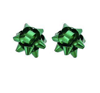 Green Bow Earrings