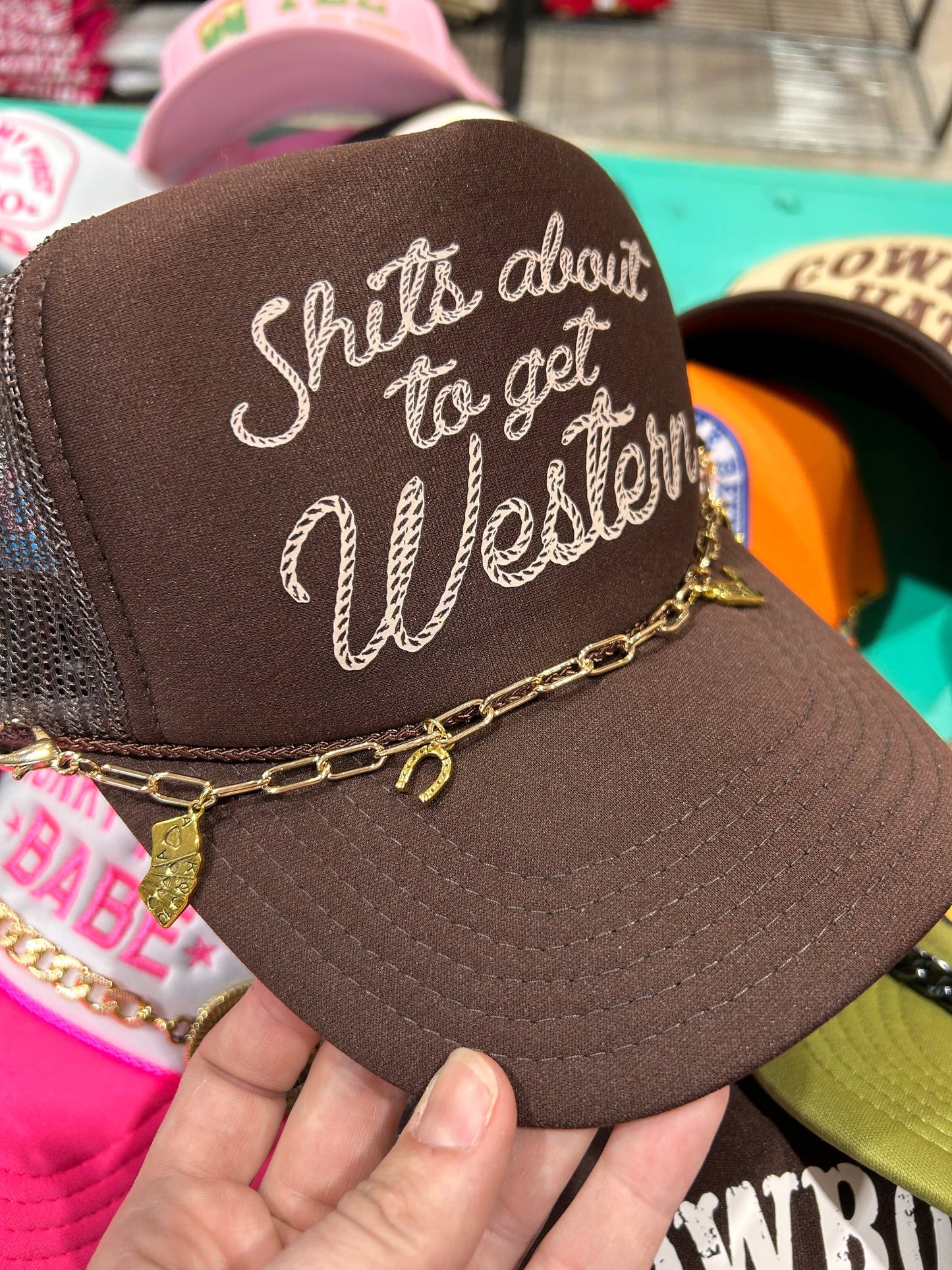 Gold Western Trucker *CHAIN ONLY*