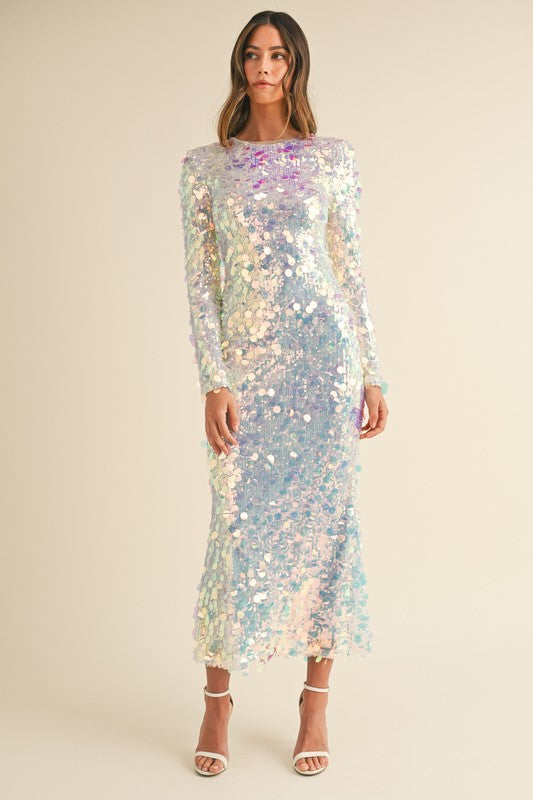 Adella Sequin Midi Dress