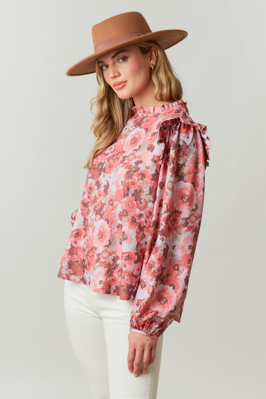 All My Love Mauve Floral Top