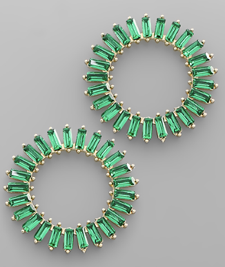 Emerald Sunburst Earrings
