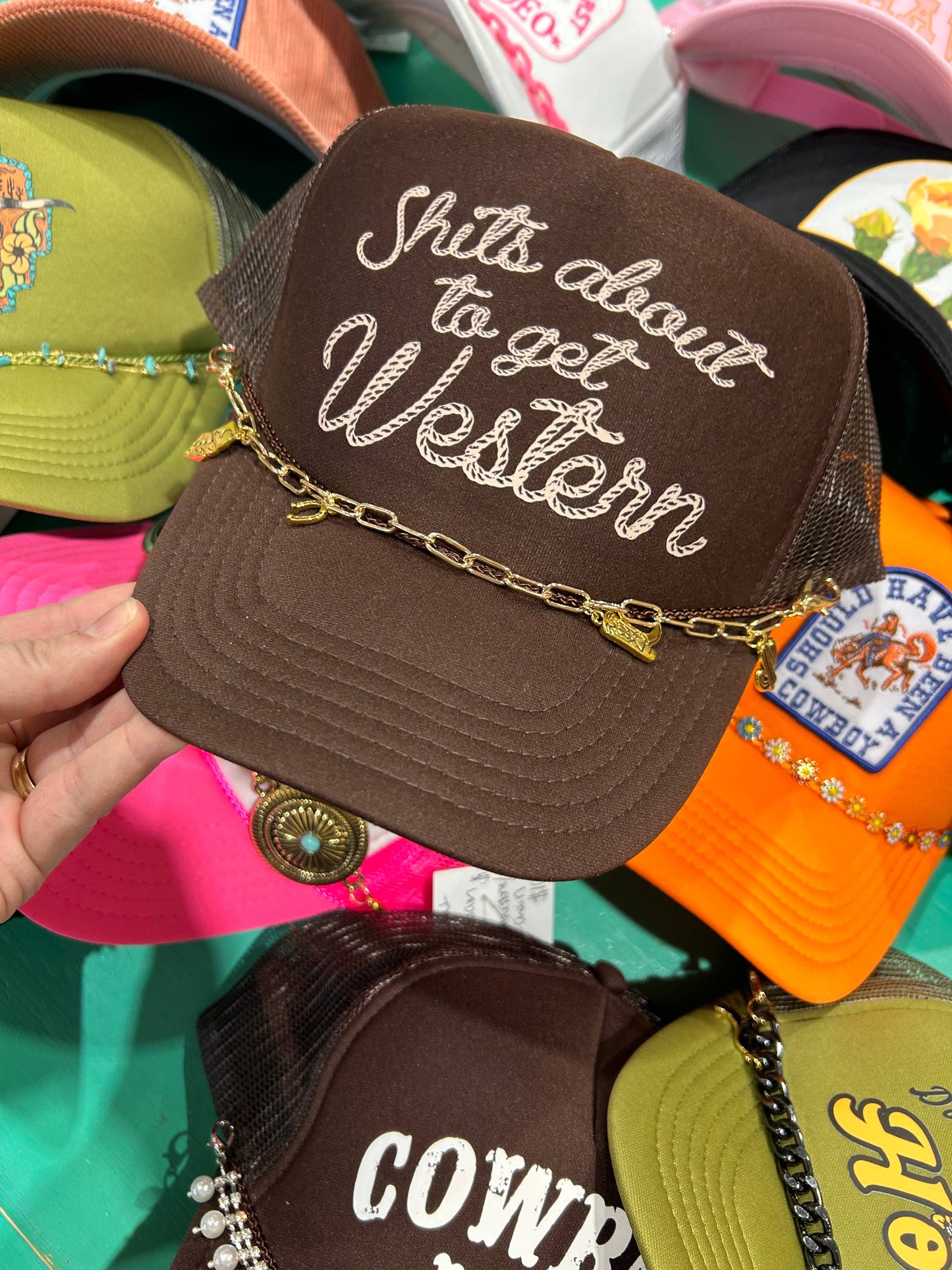 Gold Western Trucker *CHAIN ONLY*