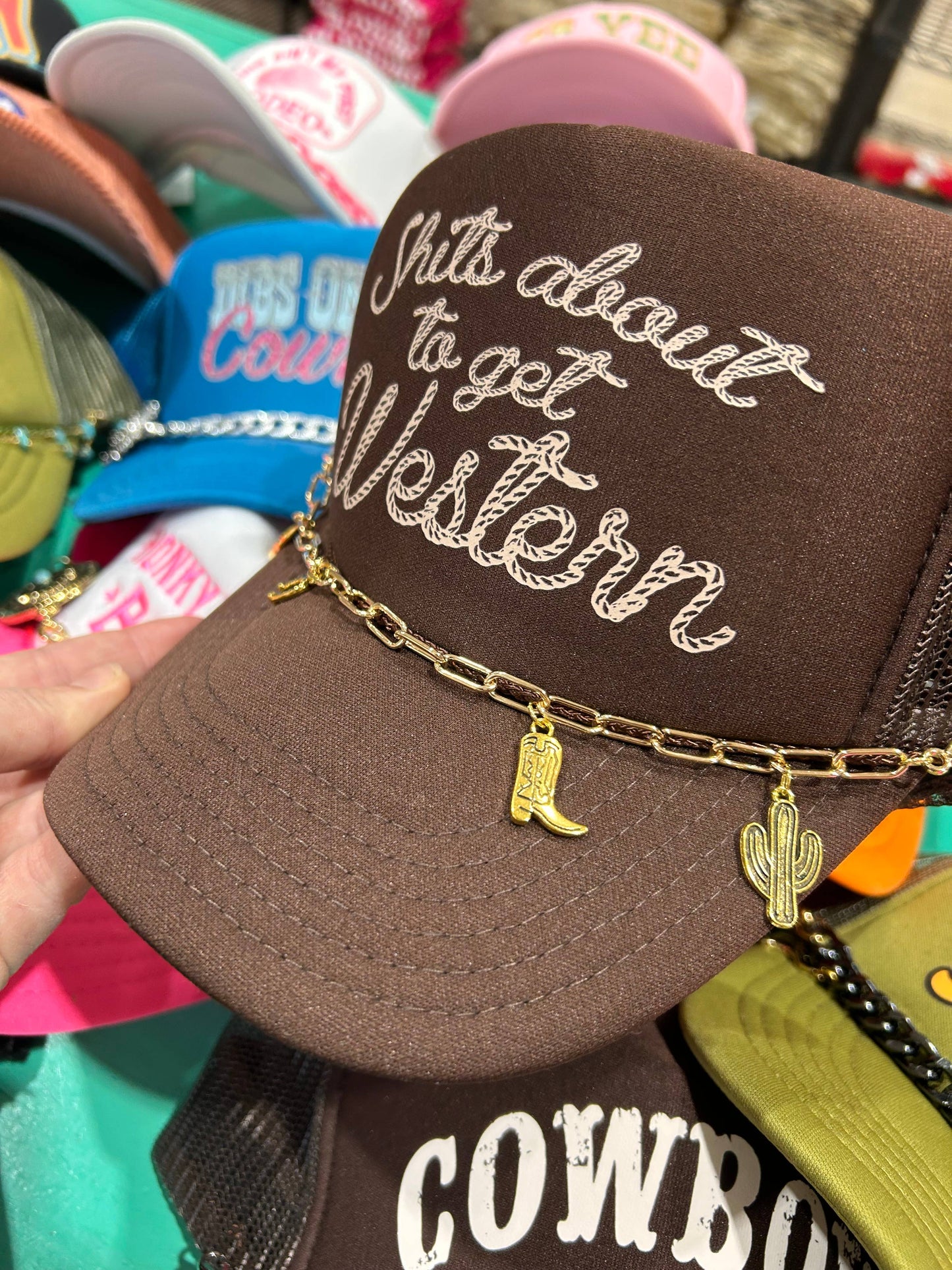 Gold Western Trucker *CHAIN ONLY*