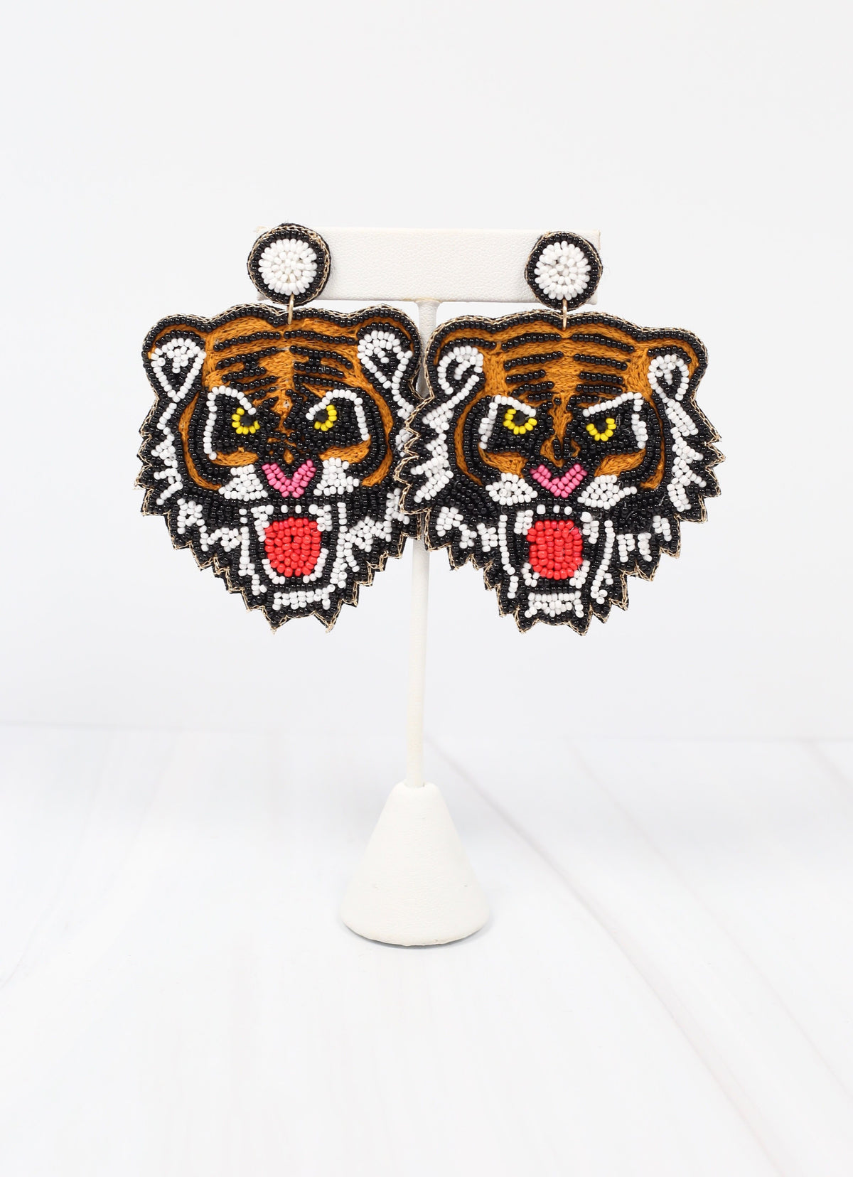 Go Tigers! Beaded Earrings